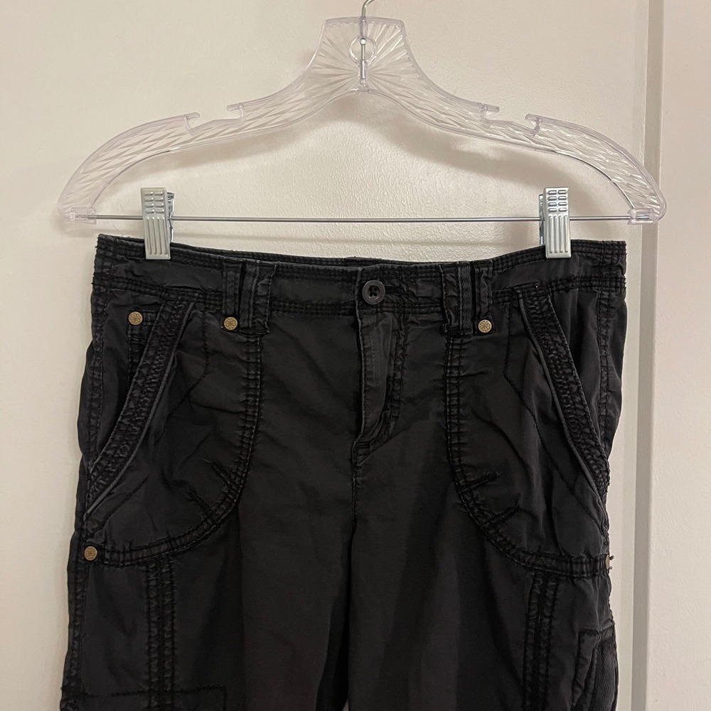 Marrakech Cargo Black Straight‎ Leg Jogger Style Pants Streetwear Grunge